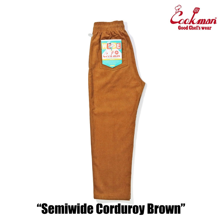 CHEF PANTS SEMIWIDE CORDUROY - BROWN