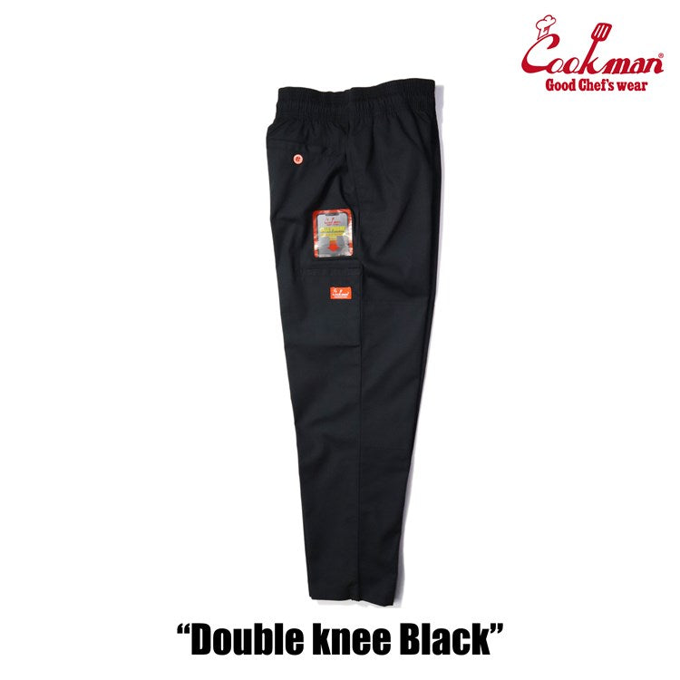 CHEF PANTS DOUBLE KNEE RIPSTOP - BLACK