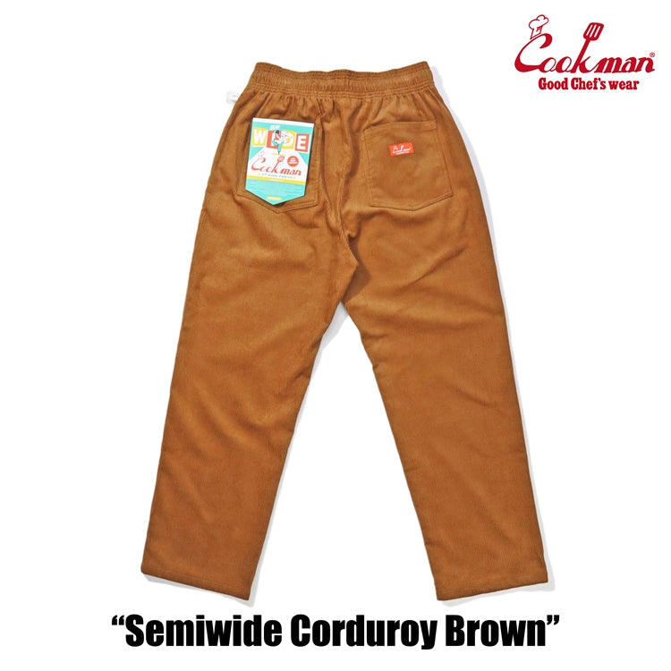 CHEF PANTS SEMIWIDE CORDUROY - BROWN