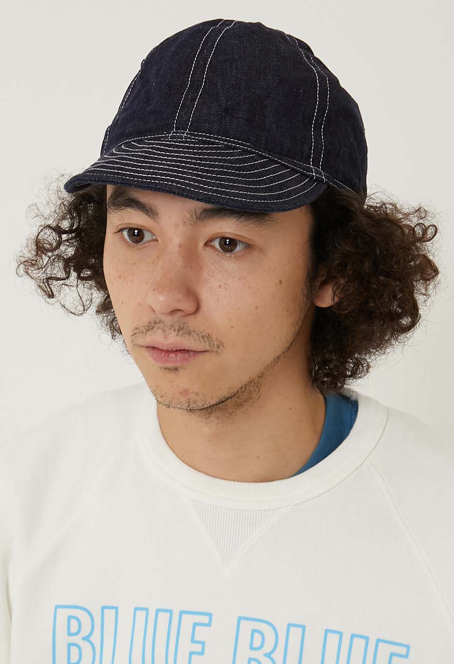SELVEDGE LIGHT DENIM MECHANIC CAP - NAVY