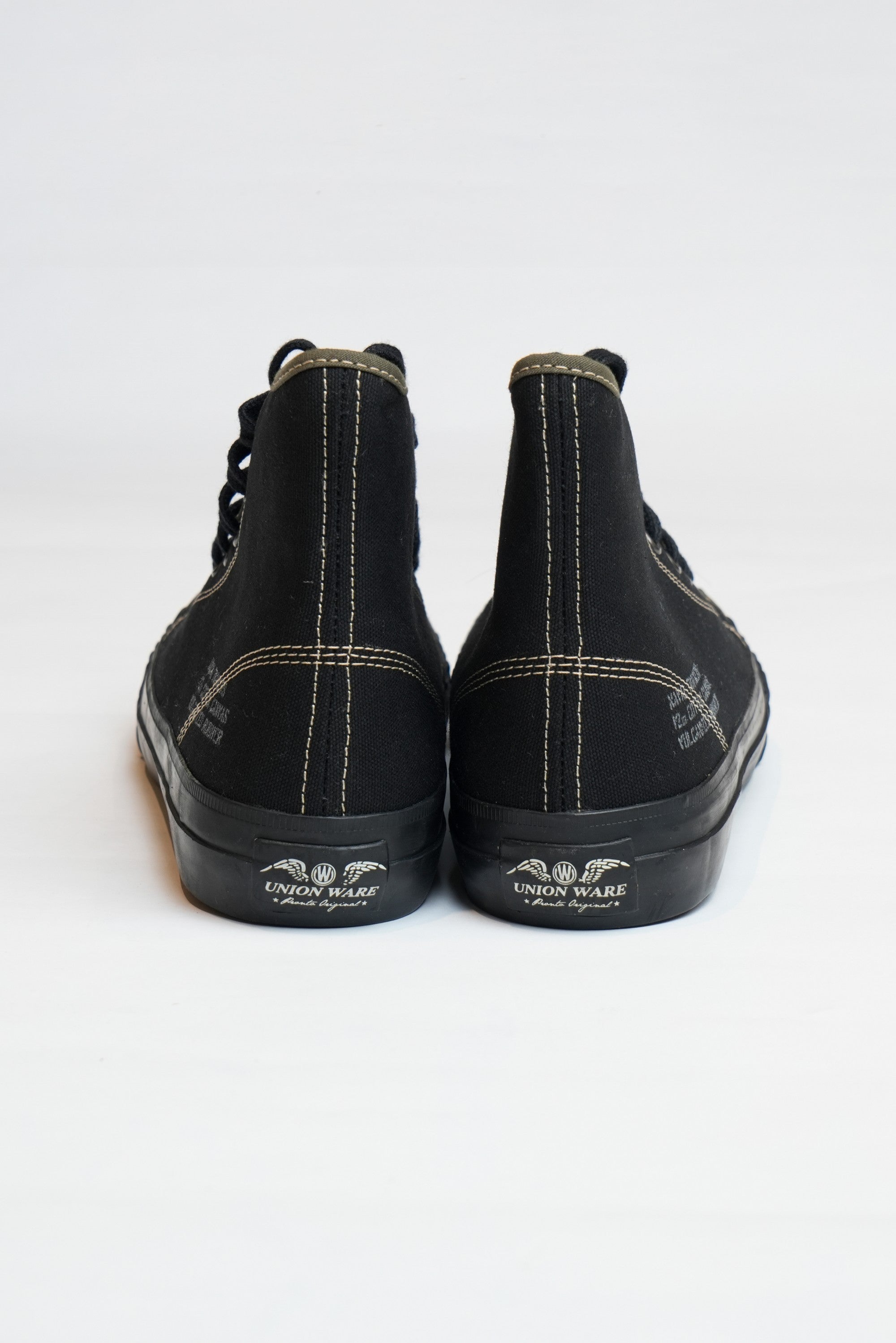 NAVAL TRAINERS HI TOP - BLACK CANVAS