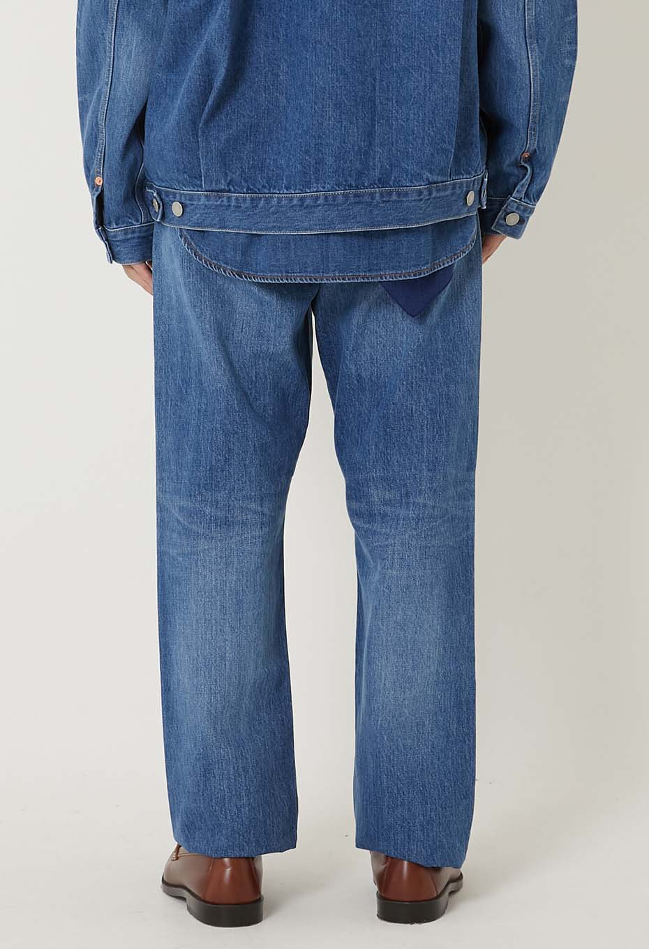 PP02 MOD SUPIMA SELVEDGE DENIM WIDE JEANS /FADE WASH - BLUE