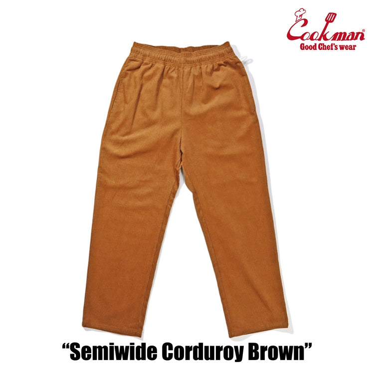 CHEF PANTS SEMIWIDE CORDUROY - BROWN