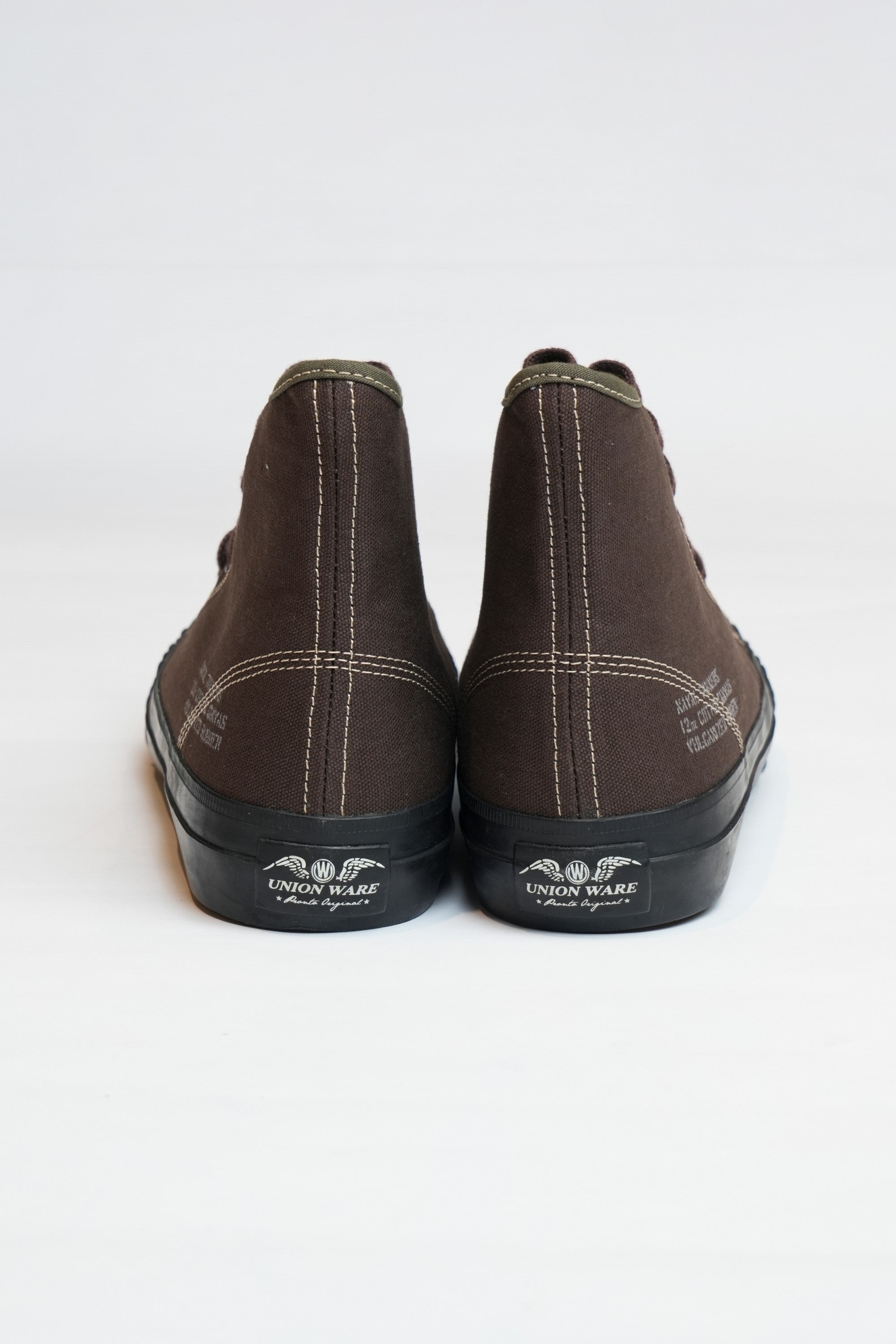 NAVAL TRAINERS HI TOP - BROWN CANVAS