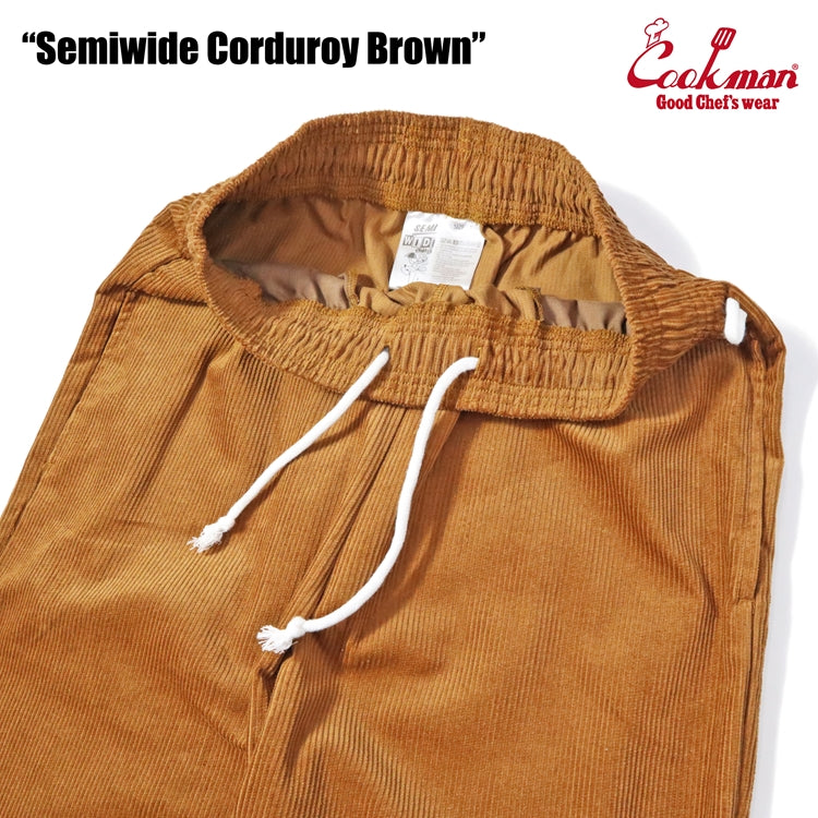 CHEF PANTS SEMIWIDE CORDUROY - BROWN