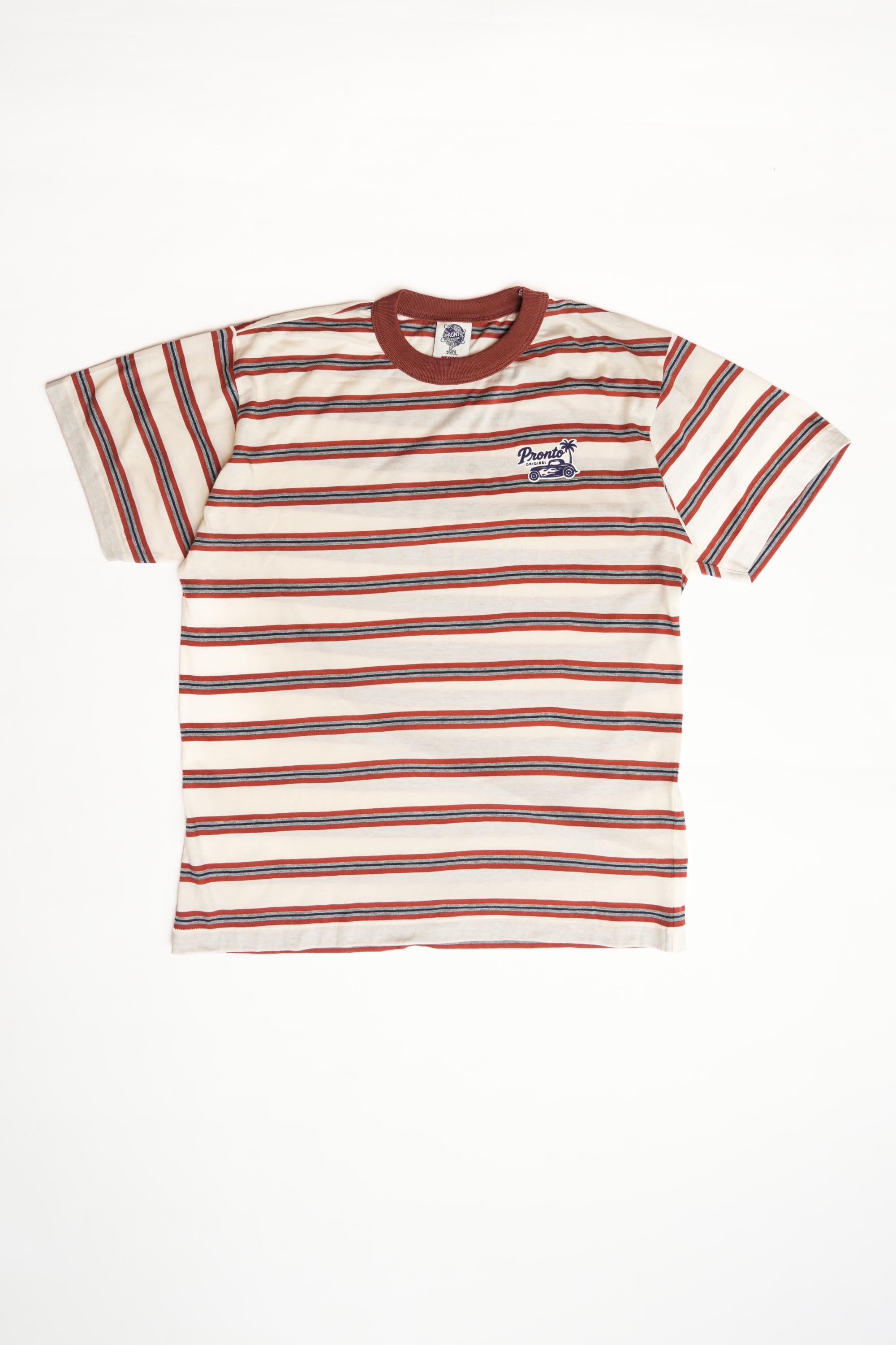 RODDER STRIPE TEE S/S - ECRU