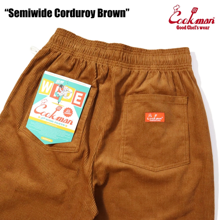 CHEF PANTS SEMIWIDE CORDUROY - BROWN