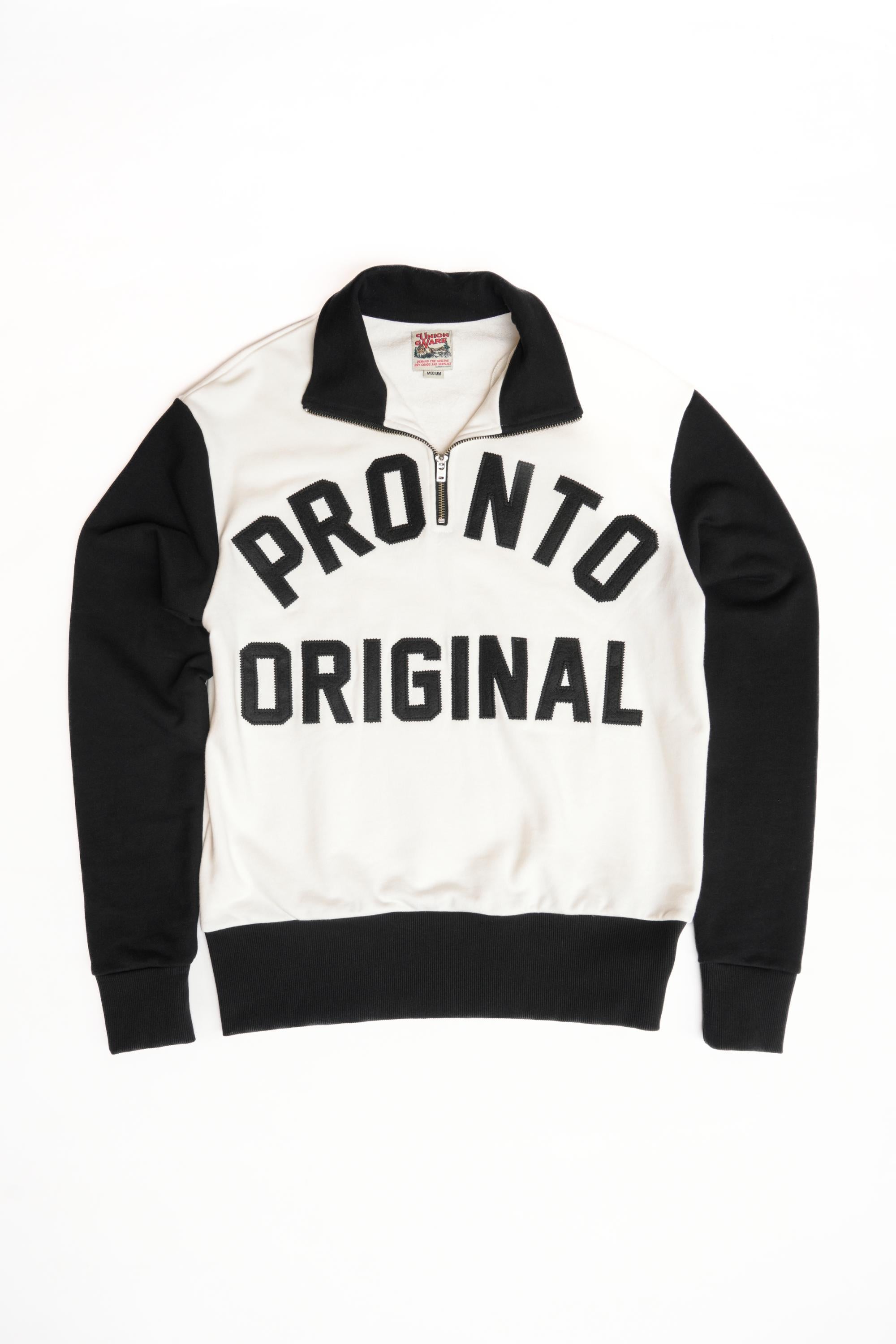 ORIGINAL ZIP PULLOVER - WHITE/BLACK