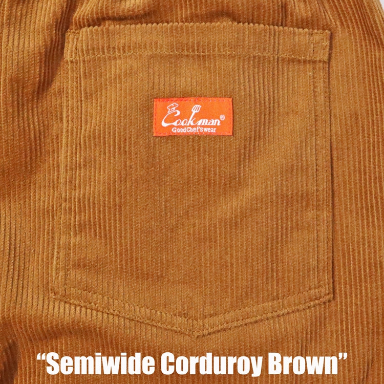 CHEF PANTS SEMIWIDE CORDUROY - BROWN