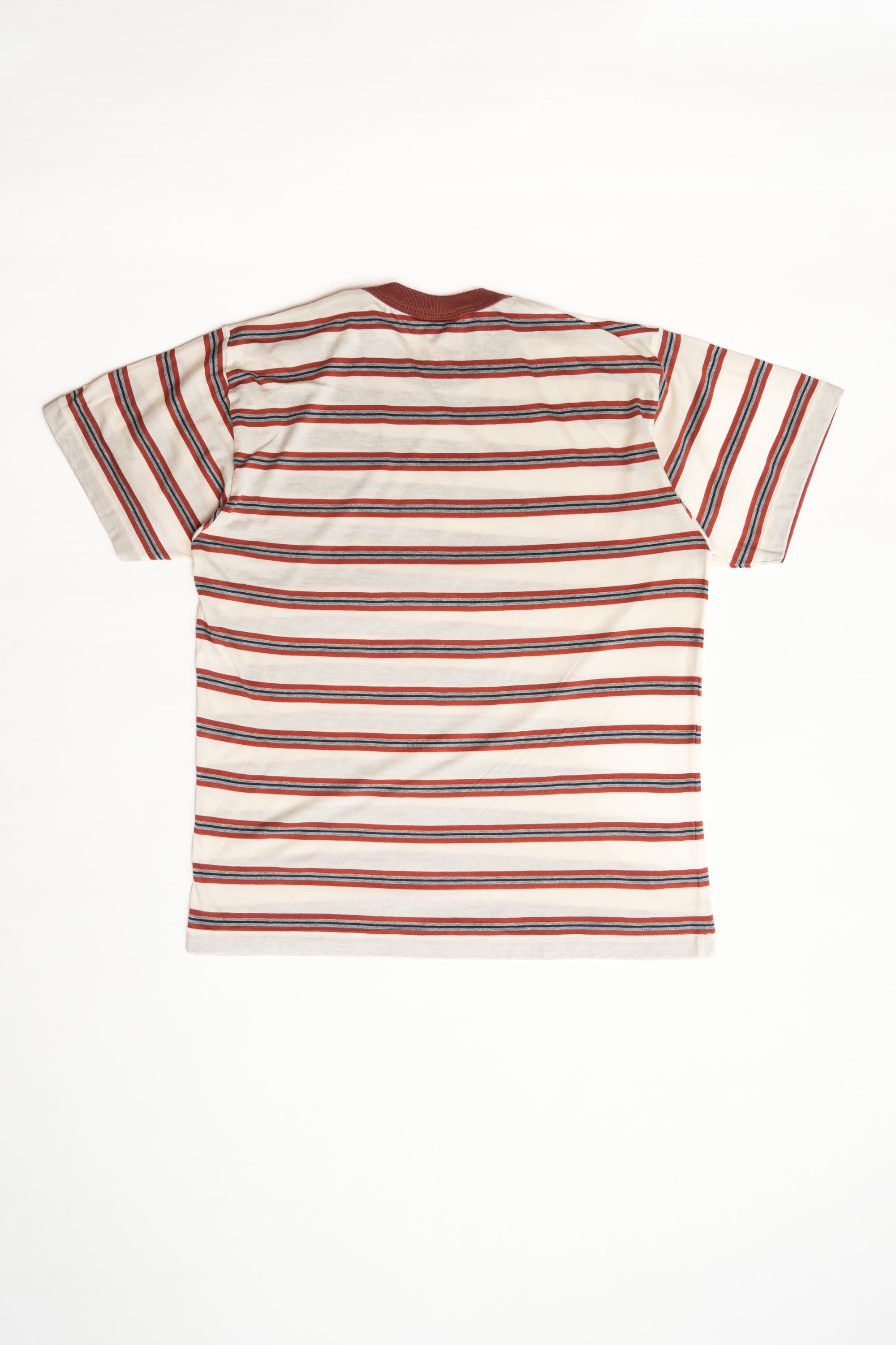 RODDER STRIPE TEE S/S - ECRU