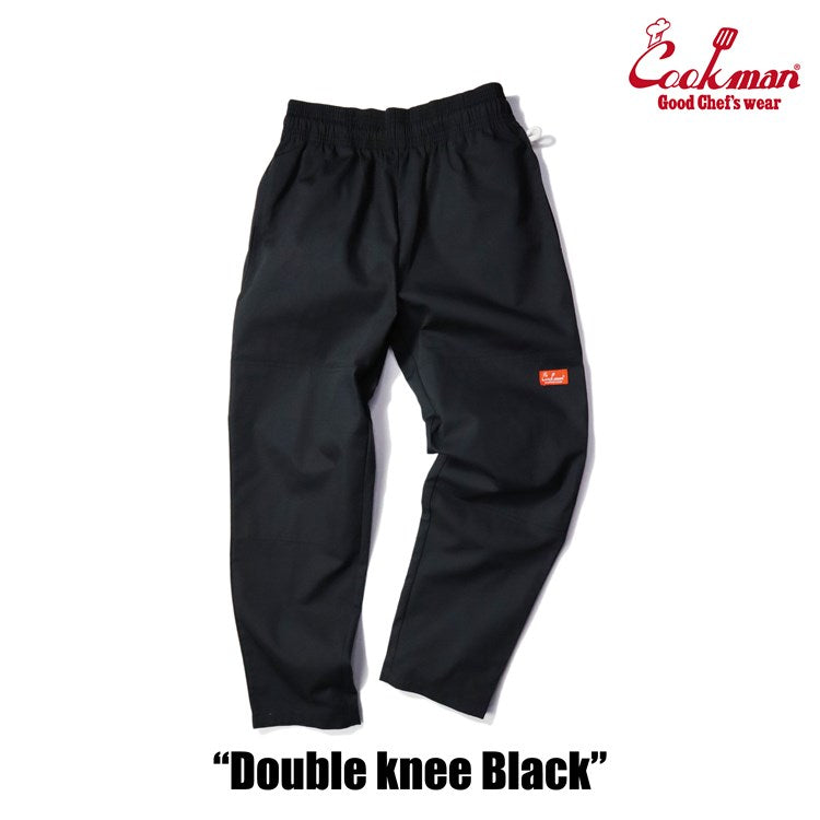 CHEF PANTS DOUBLE KNEE RIPSTOP - BLACK