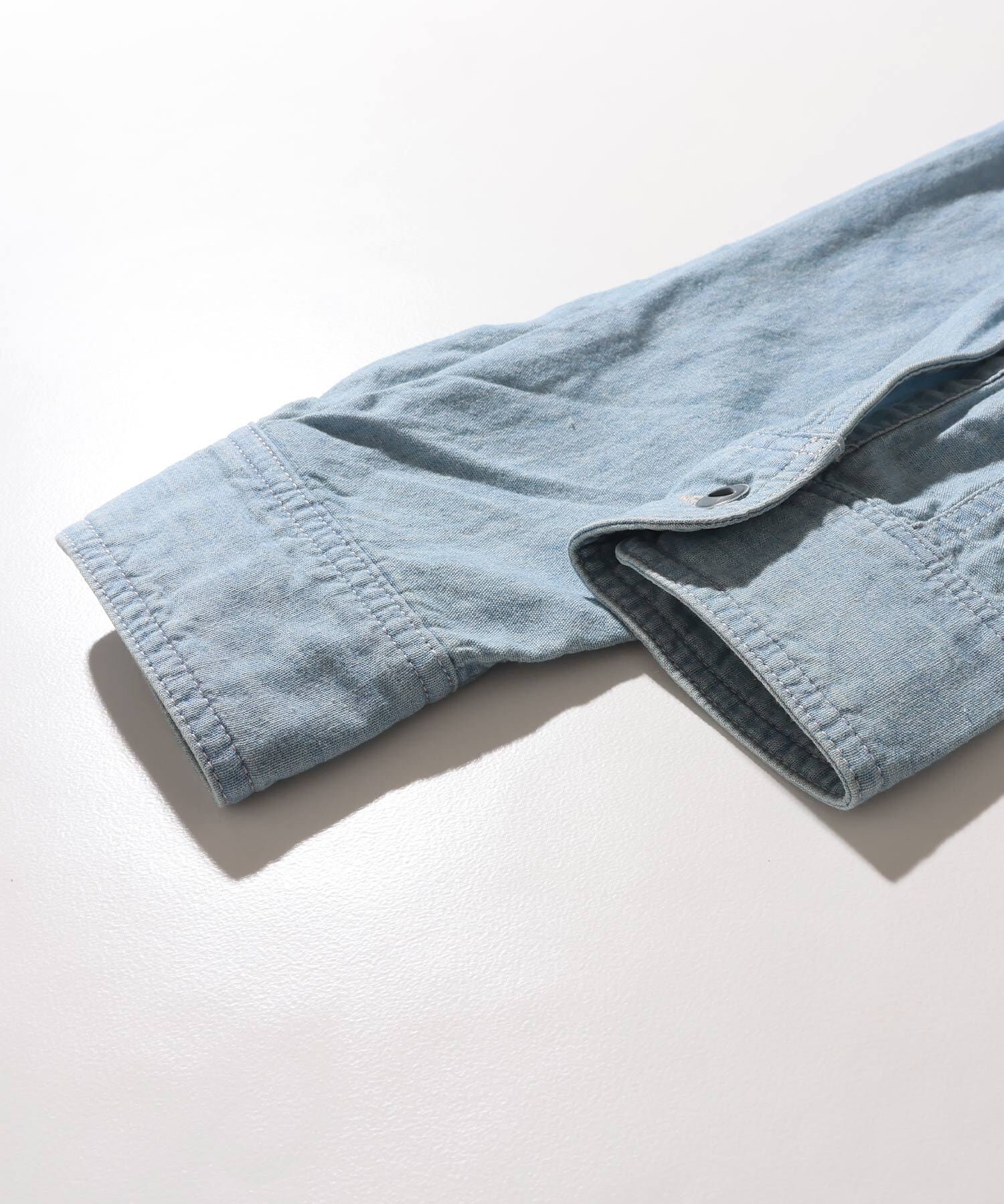 GS2529920A 5OZ CHAMBRAY WORK L/S(USED) - BLUE2