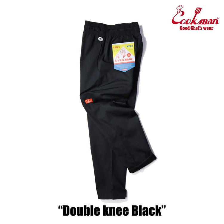 CHEF PANTS DOUBLE KNEE RIPSTOP - BLACK