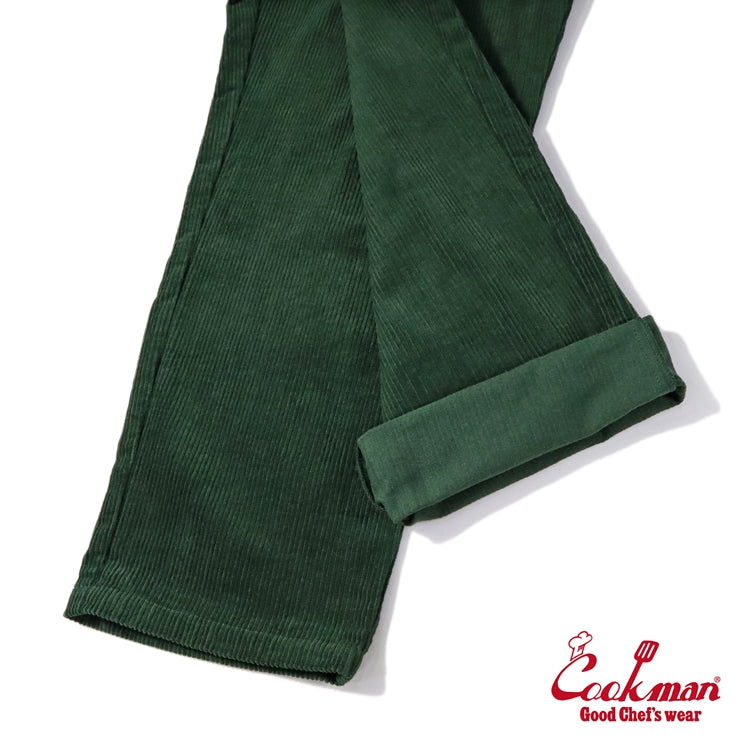 CHEF PANTS SEMIWIDE CORDUROY - DARK GREEN