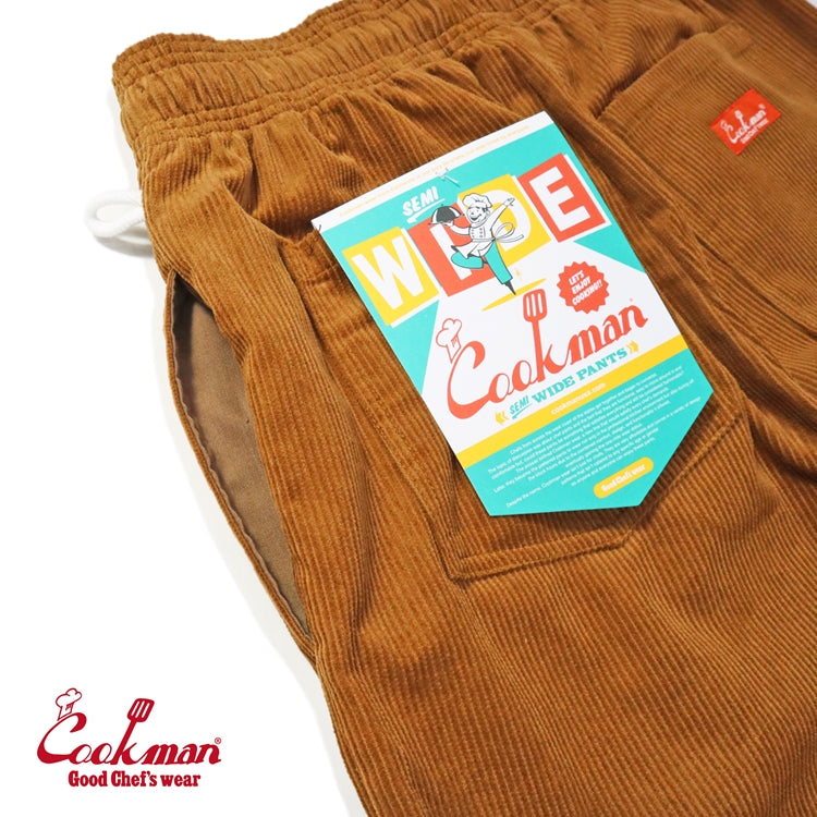 CHEF PANTS SEMIWIDE CORDUROY - BROWN