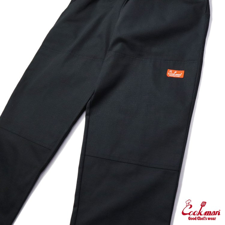 CHEF PANTS DOUBLE KNEE RIPSTOP - BLACK