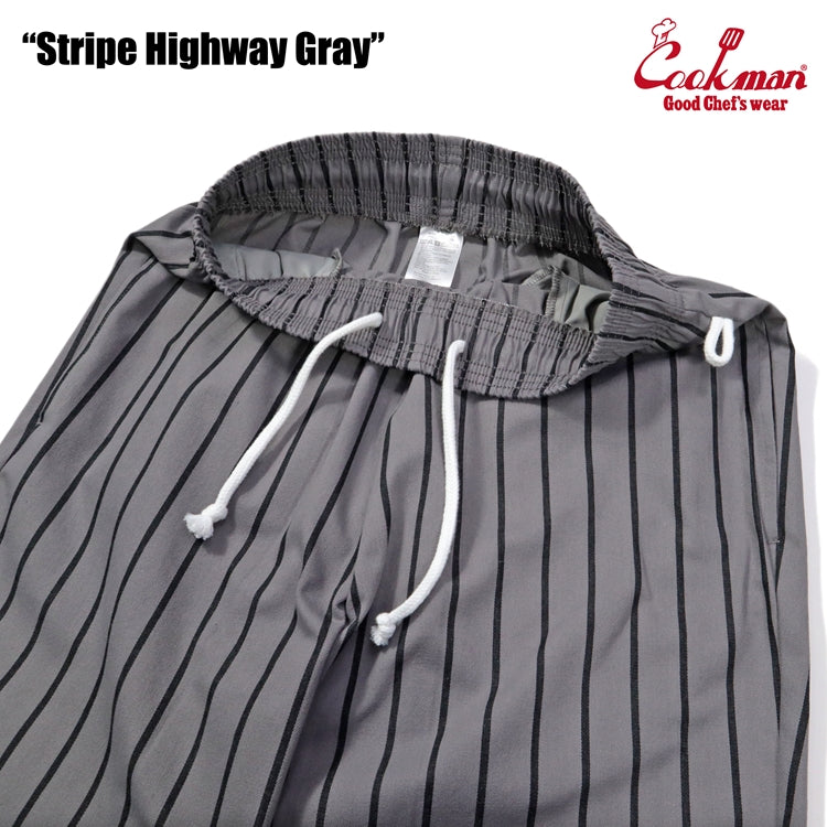 CHEF PANTS STRIPE - HIGHWAY GRAY