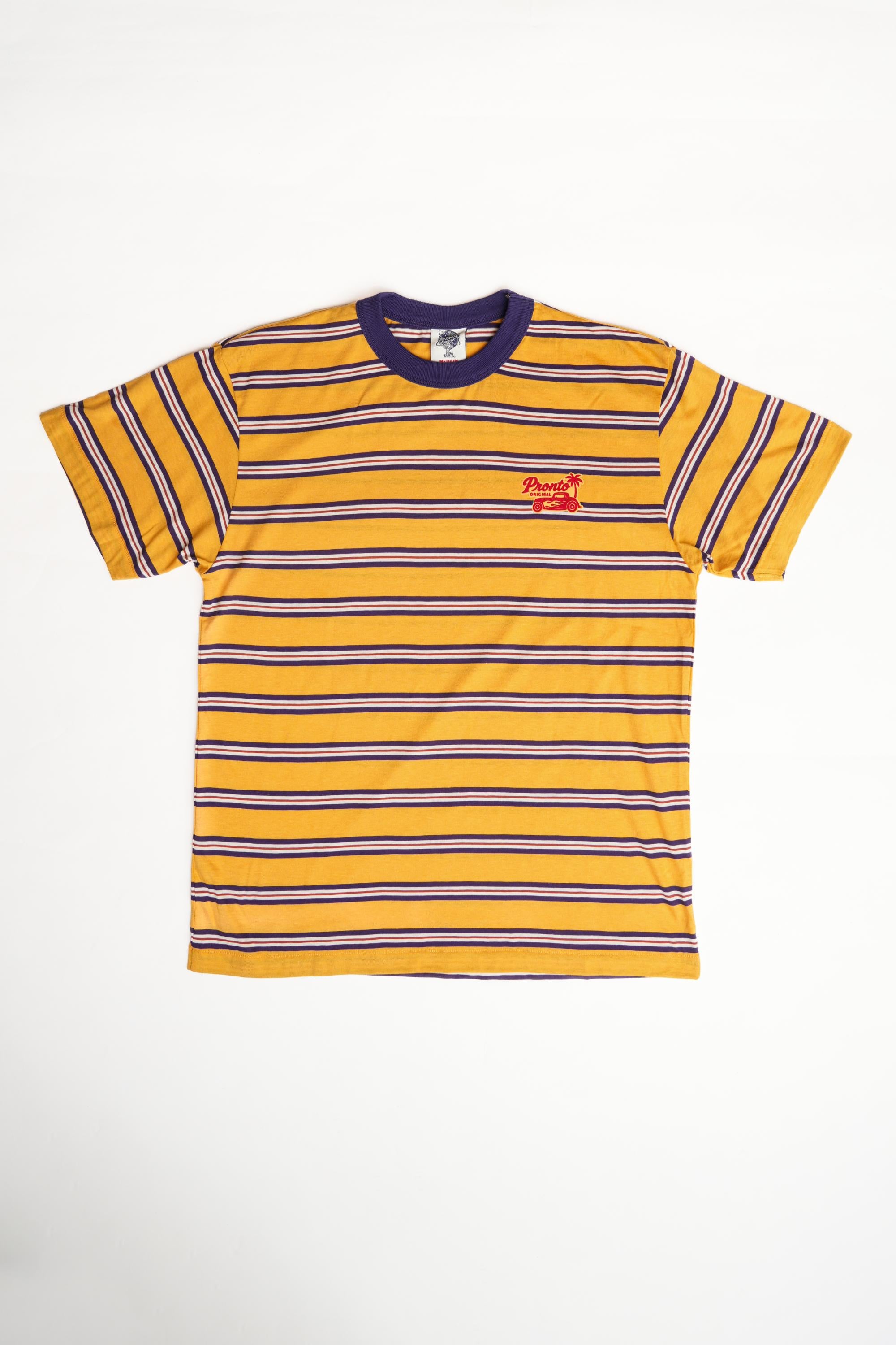 RODDER STRIPE TEE S/S - YELLOW