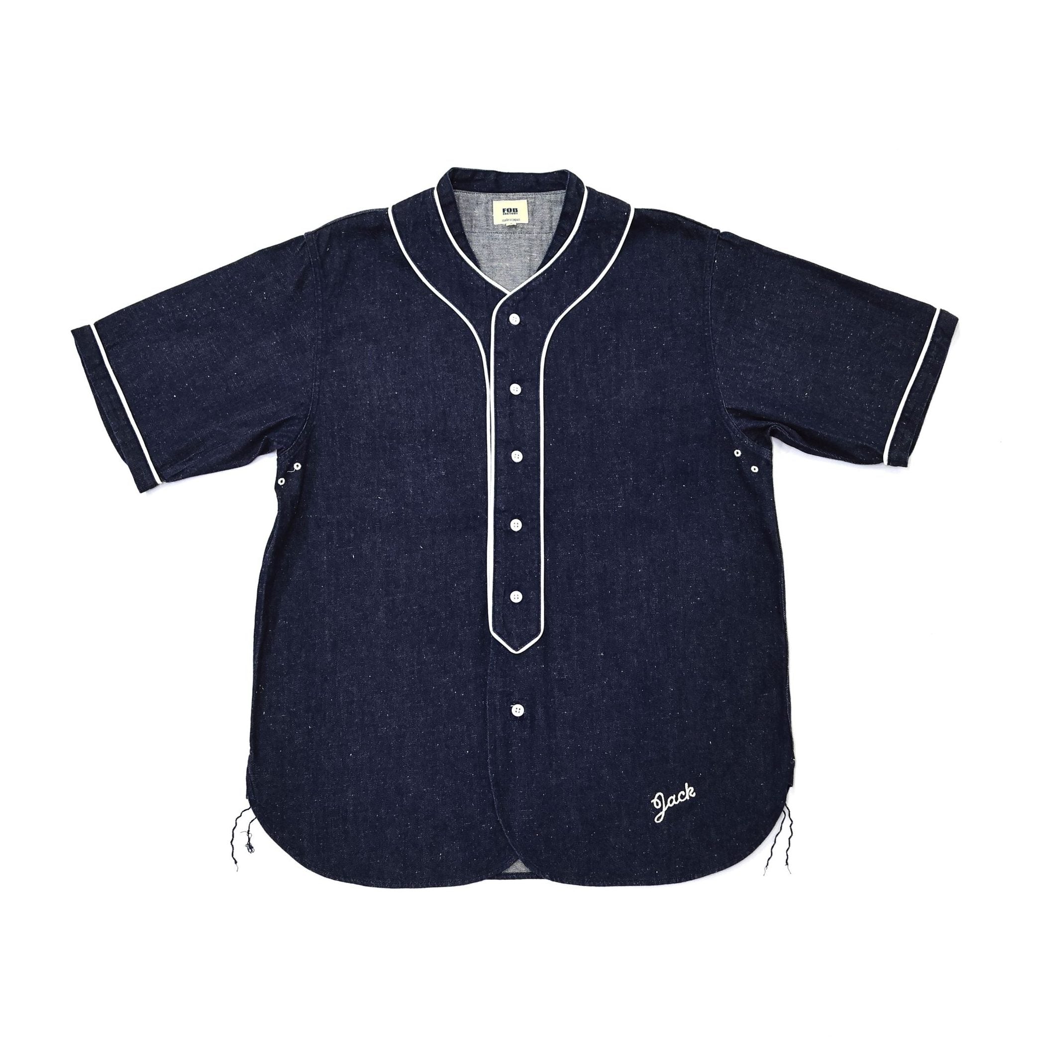 F3490 DENIM BASEBALL SHIRT - INDIGO