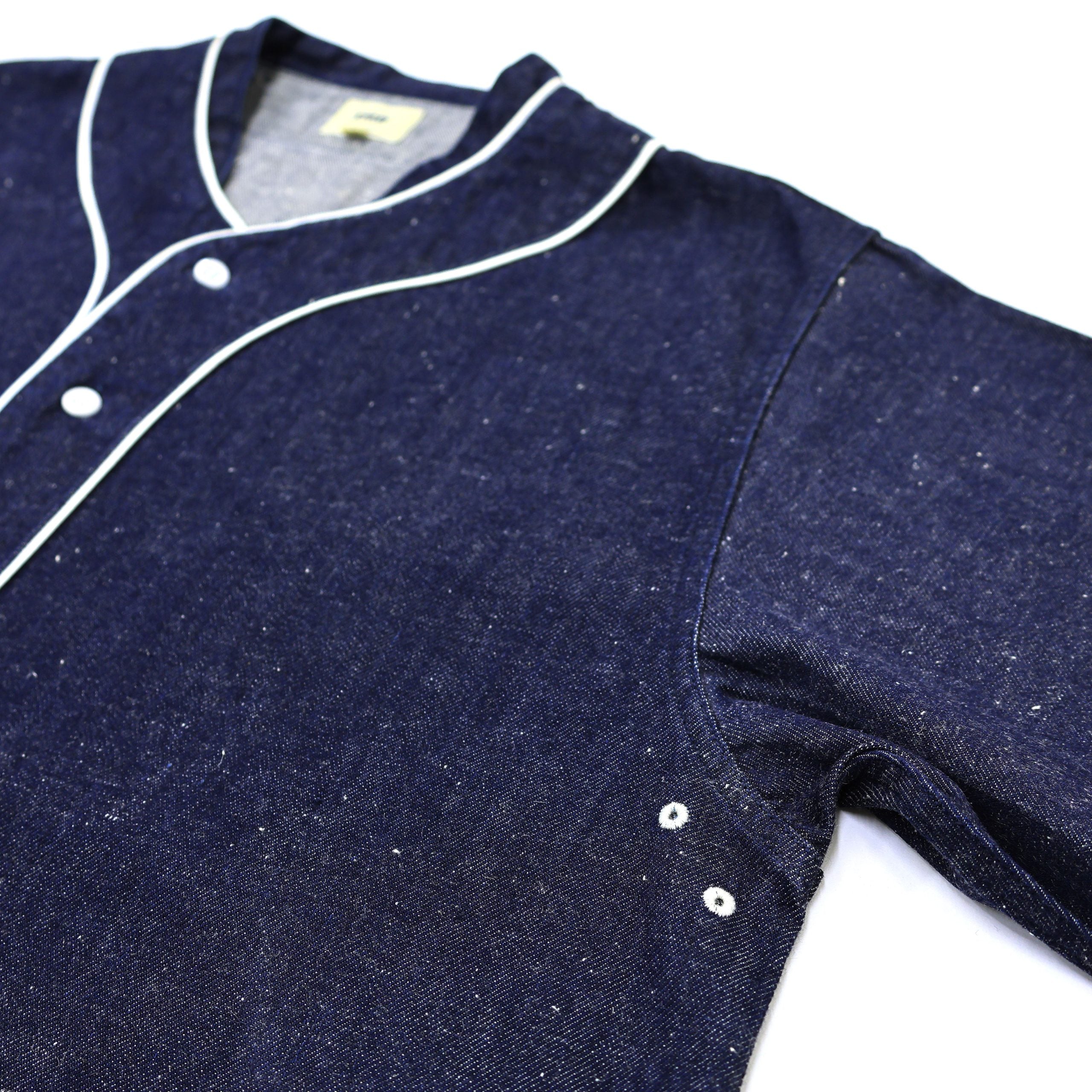 F3490 DENIM BASEBALL SHIRT - INDIGO