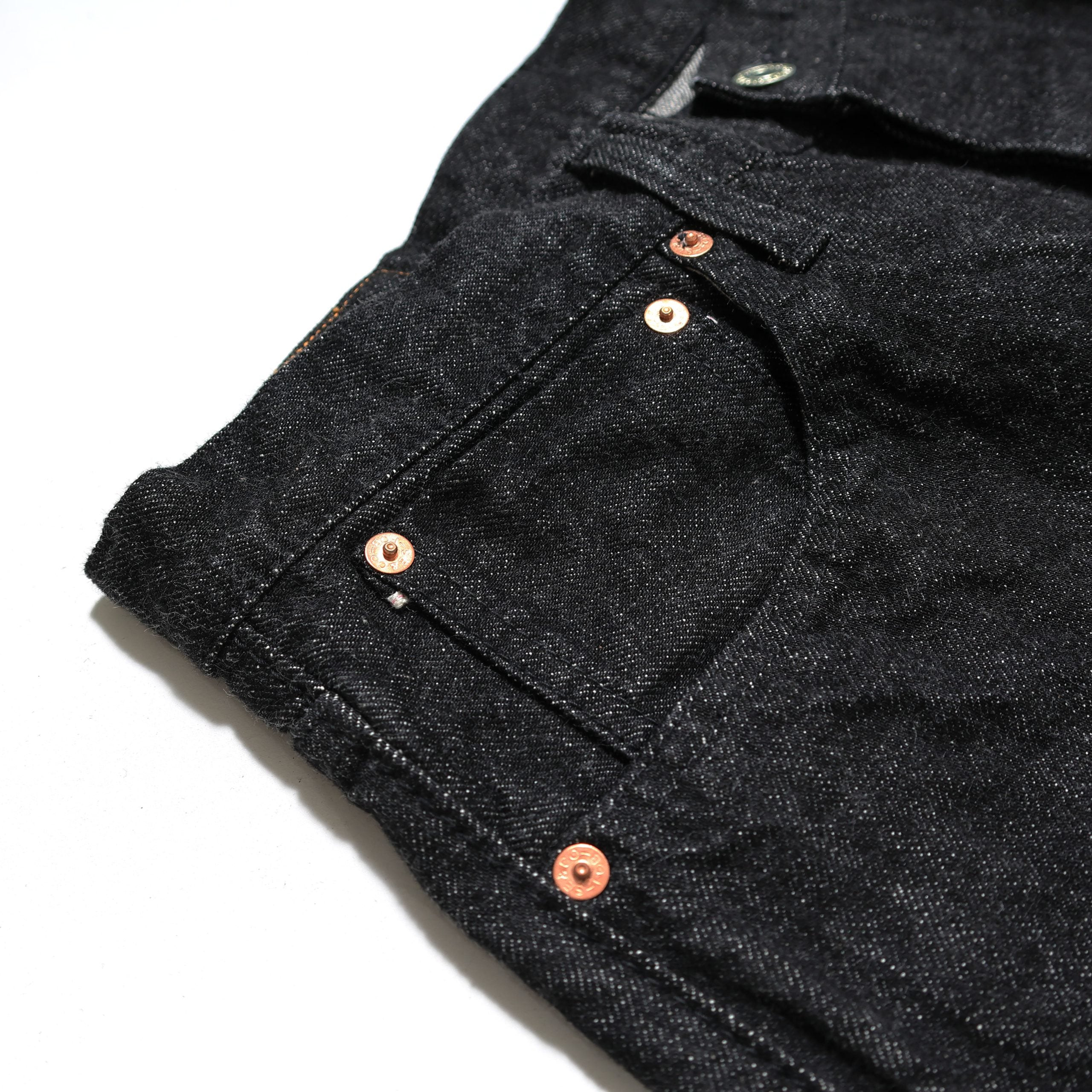 F153 SELVEDGE DENIM TAPERED 5P - BLACK