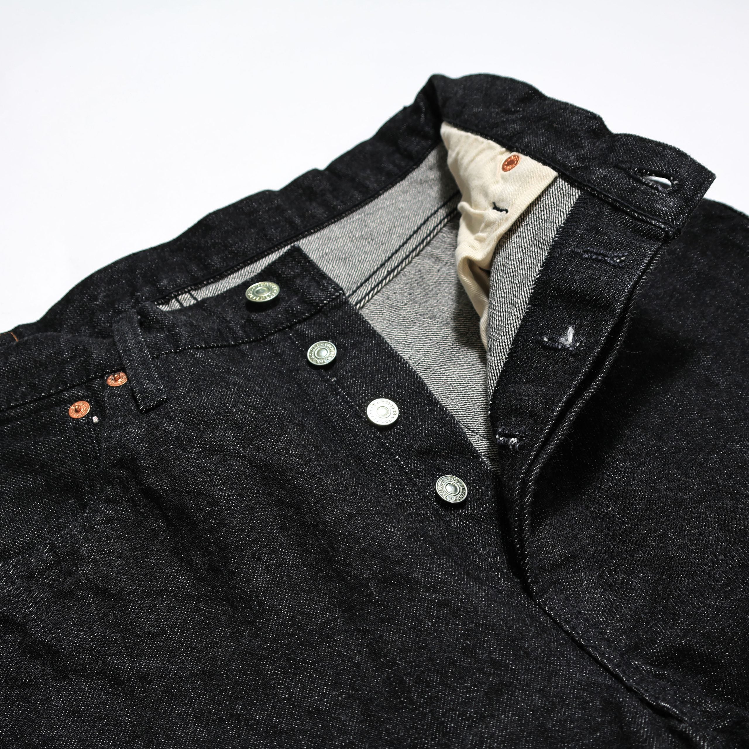 F153 SELVEDGE DENIM TAPERED 5P - BLACK