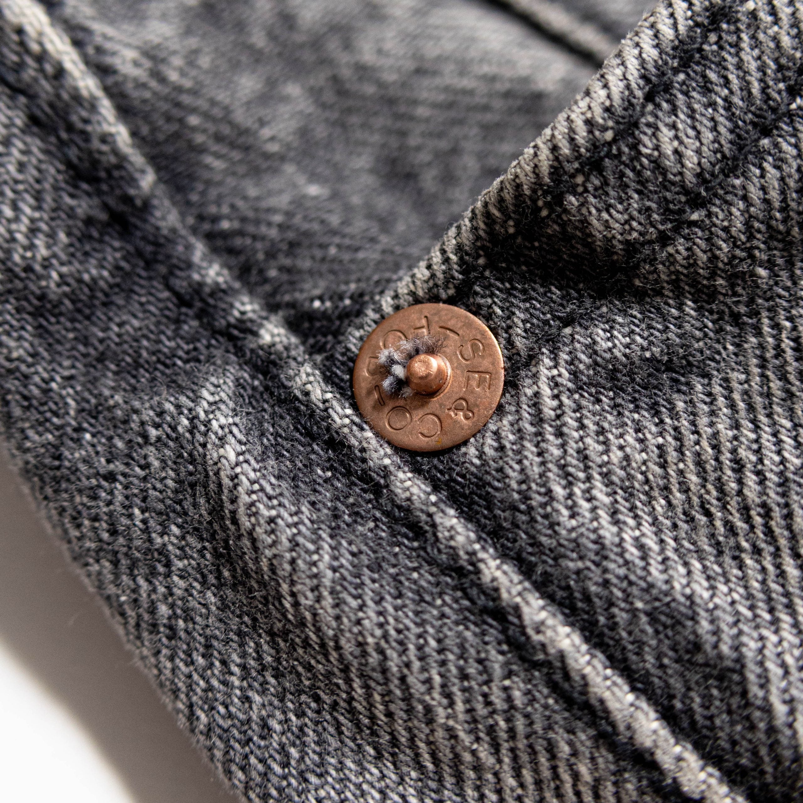 F153 SELVEDGE DENIM TAPERED 5P - BLACK USED WASH