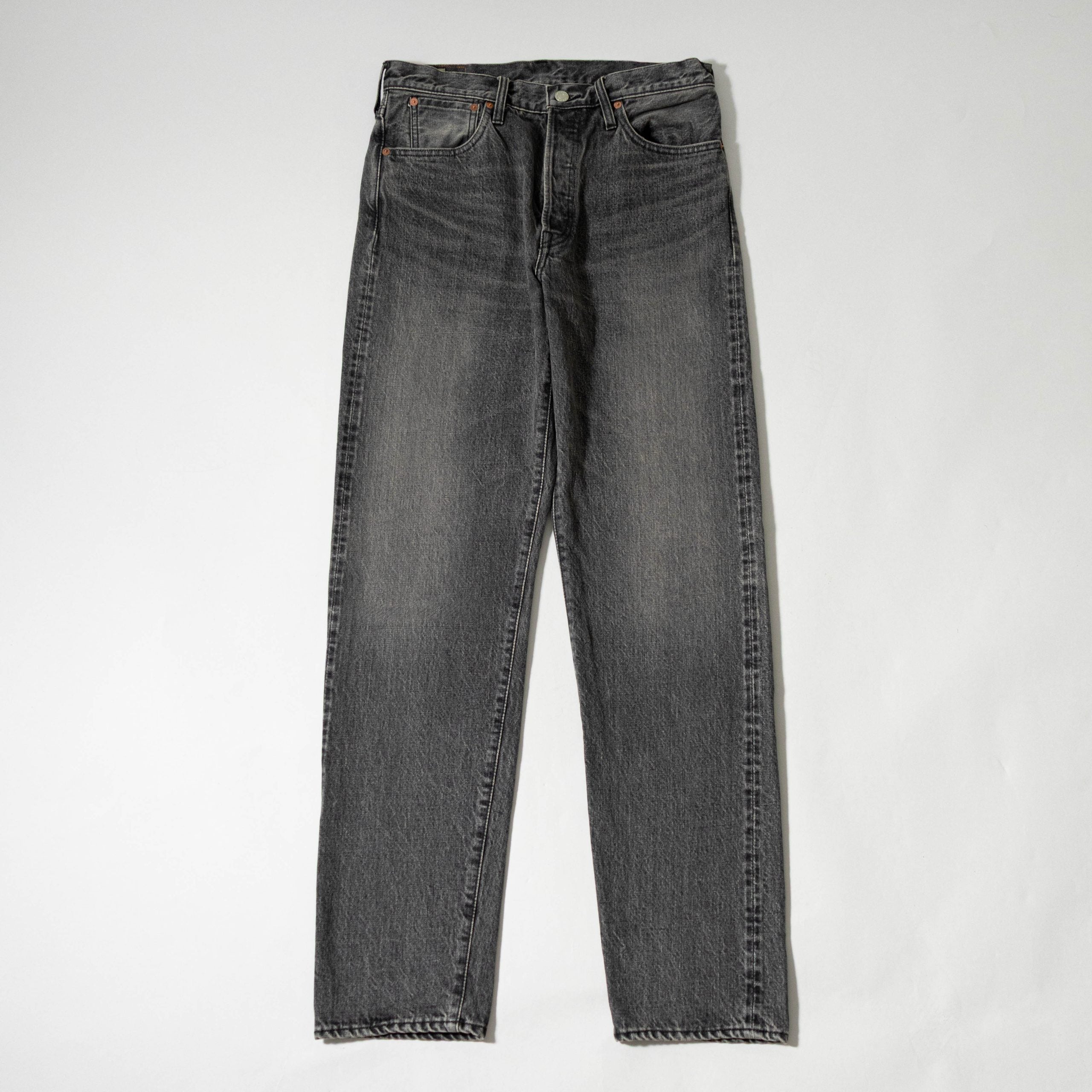 F153 SELVEDGE DENIM TAPERED 5P - BLACK USED WASH