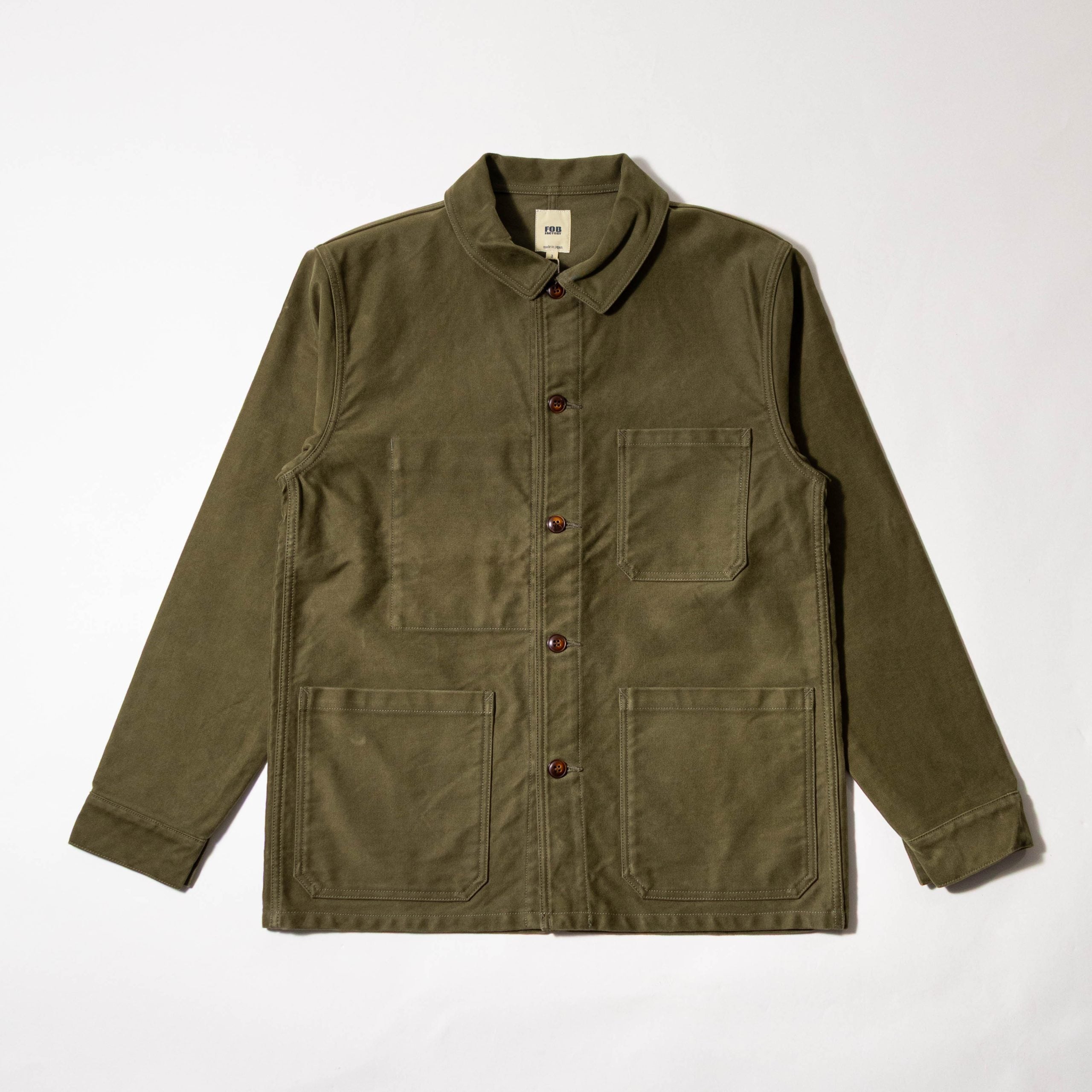 F2373 FRENCH MOLESKIN JKT - OLIVE