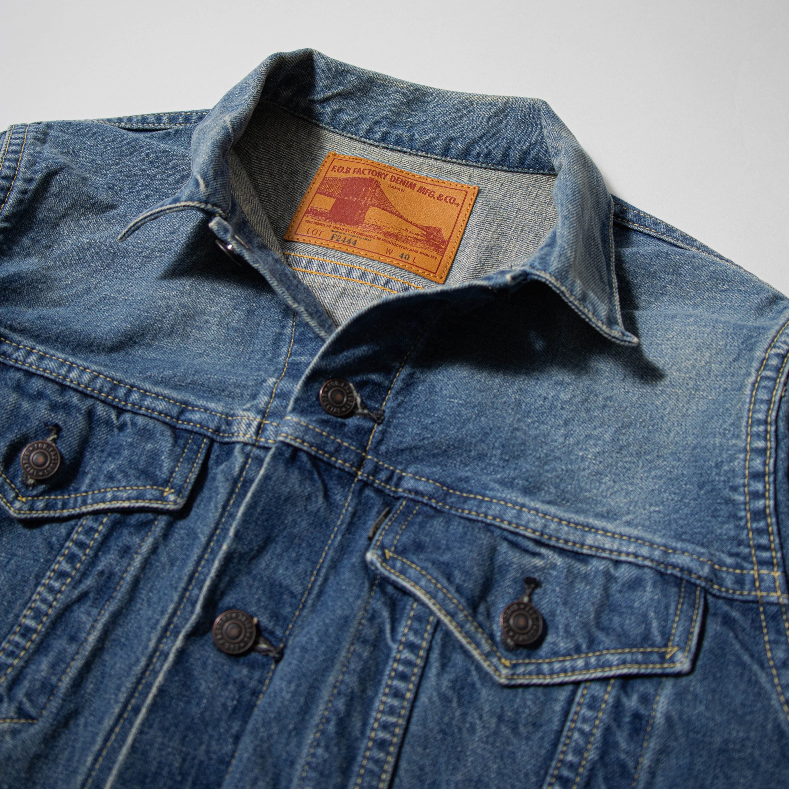 F2444 SELVEDGE DENIM 3rd JKT - INDIGO USED WASH