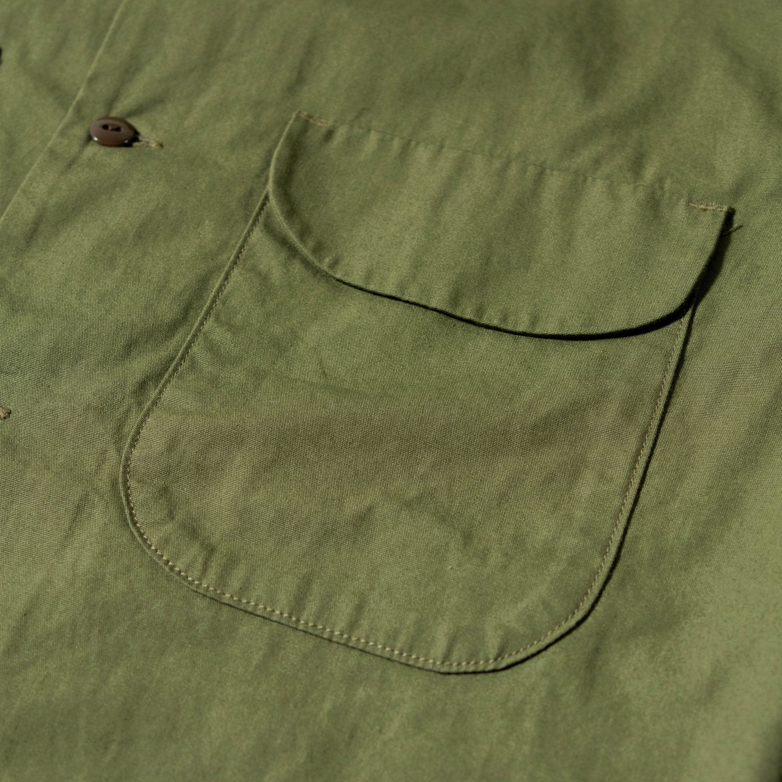 F3515 OPEN COLLAR SHIRT - OLIVE