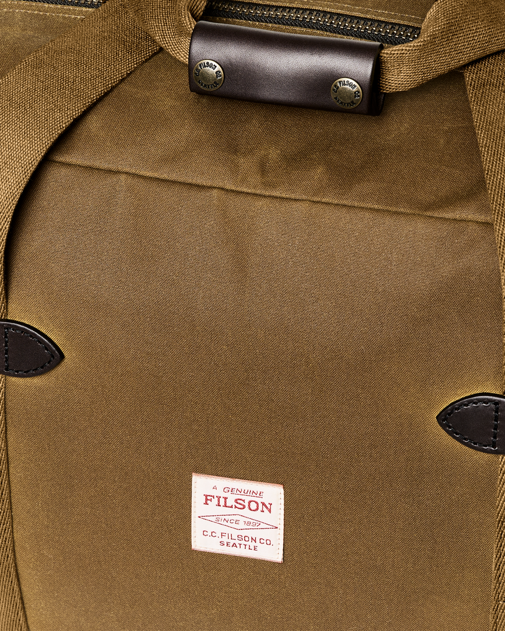 MEDIUM TIN CLOTH DUFFLE BAG - DARK TAN