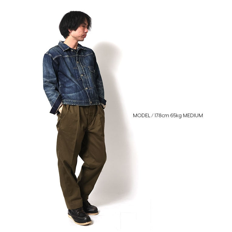 10141 FRENCH M-52 CHINO TROUSERS - OLIVE