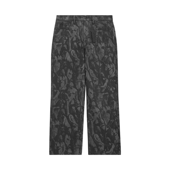 GOD S PRINTED PANTS - BLACK