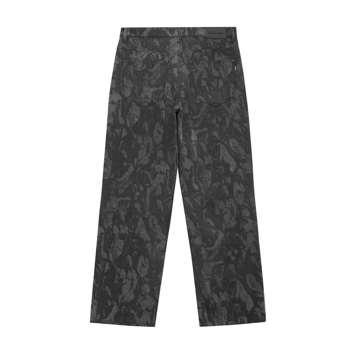 GOD S PRINTED PANTS - BLACK