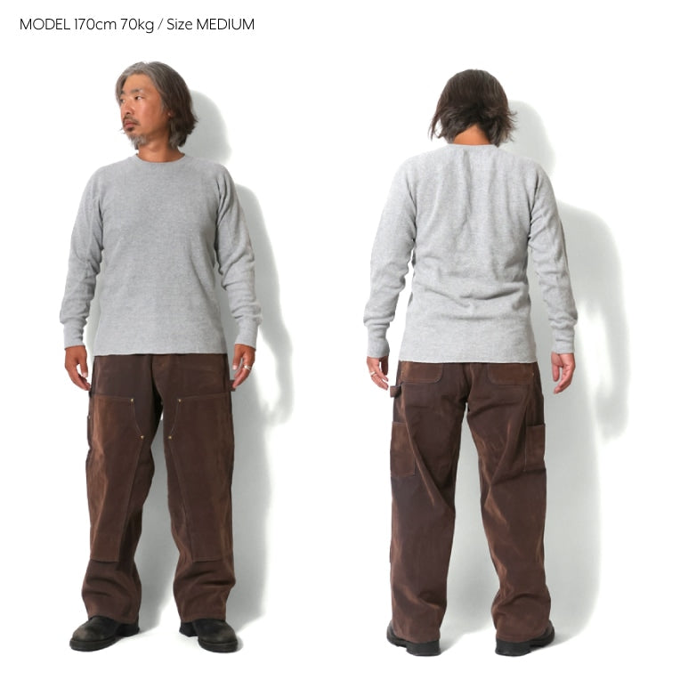 10194 FLOCKY DENIM PAINTER PANTS - BROWN