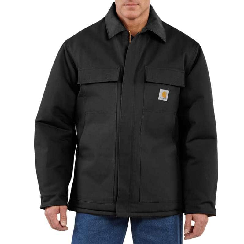 FIRM DUCK TRADITIONAL COAT - BLACK