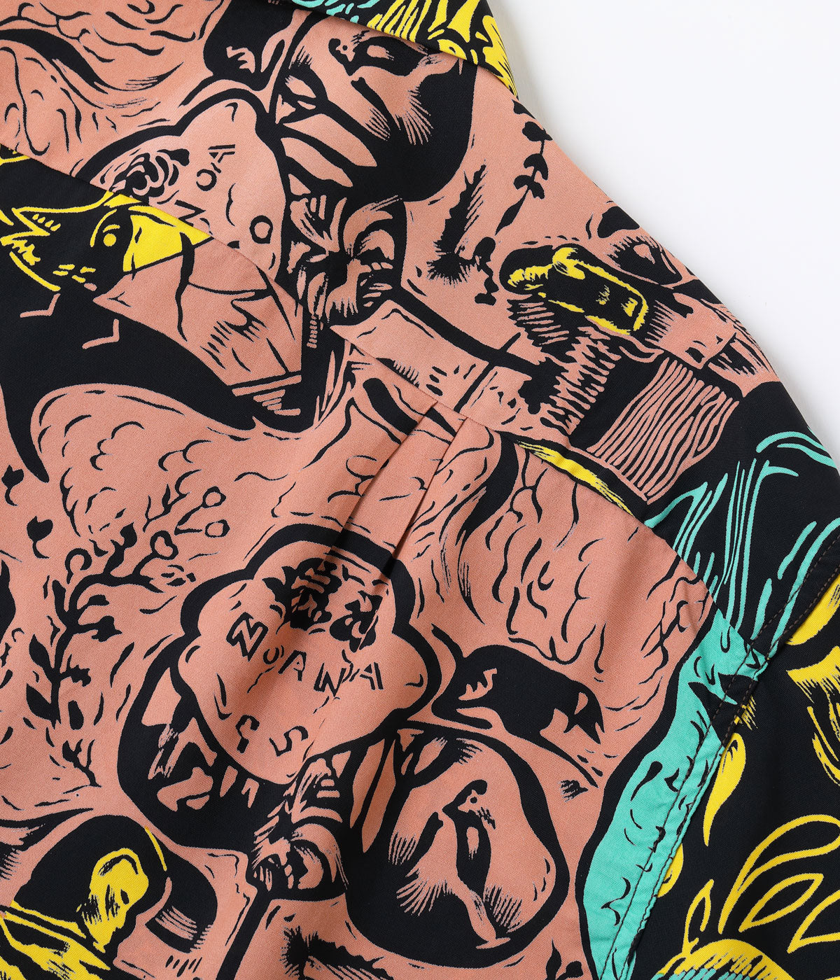 SS39673 SUN SURF SPECIAL EDITION “GAUGUIN WOODCUT MYSTIC” (SHORT SLEEVE) - BLACK