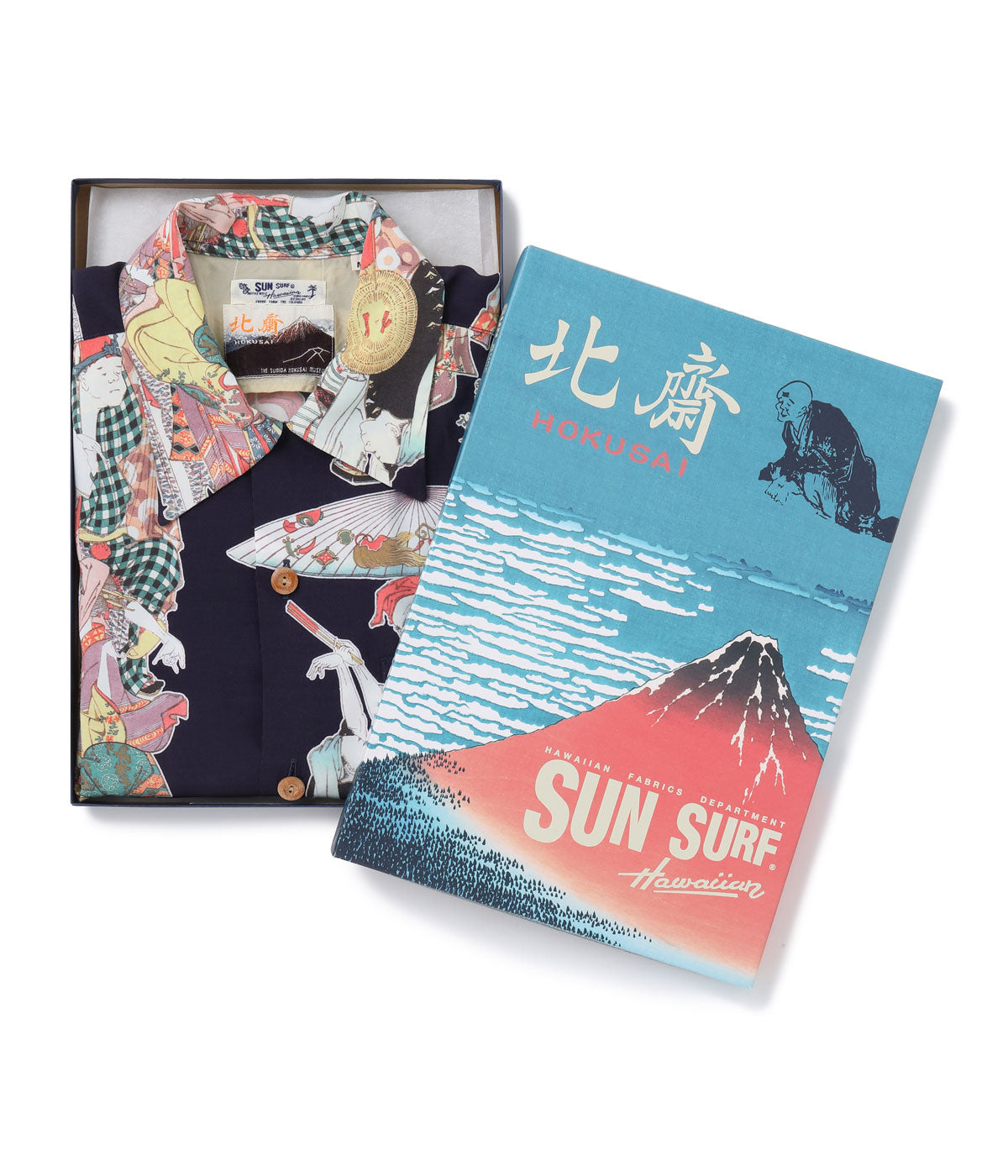 SS39655 SUN SURF × Katsushika Hokusai SPECIAL EDITION Dance - NAVY