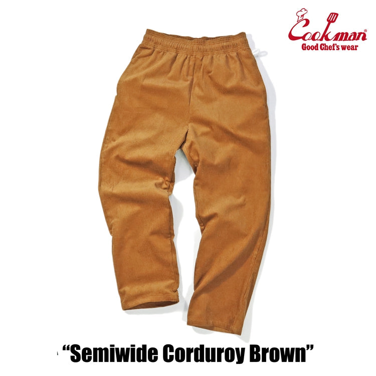 CHEF PANTS SEMIWIDE CORDUROY - BROWN