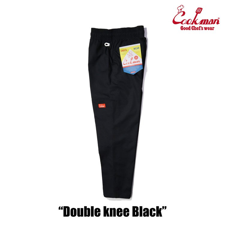 CHEF PANTS DOUBLE KNEE RIPSTOP - BLACK