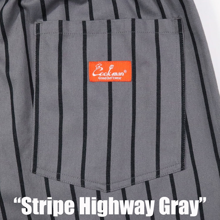 CHEF PANTS STRIPE - HIGHWAY GRAY