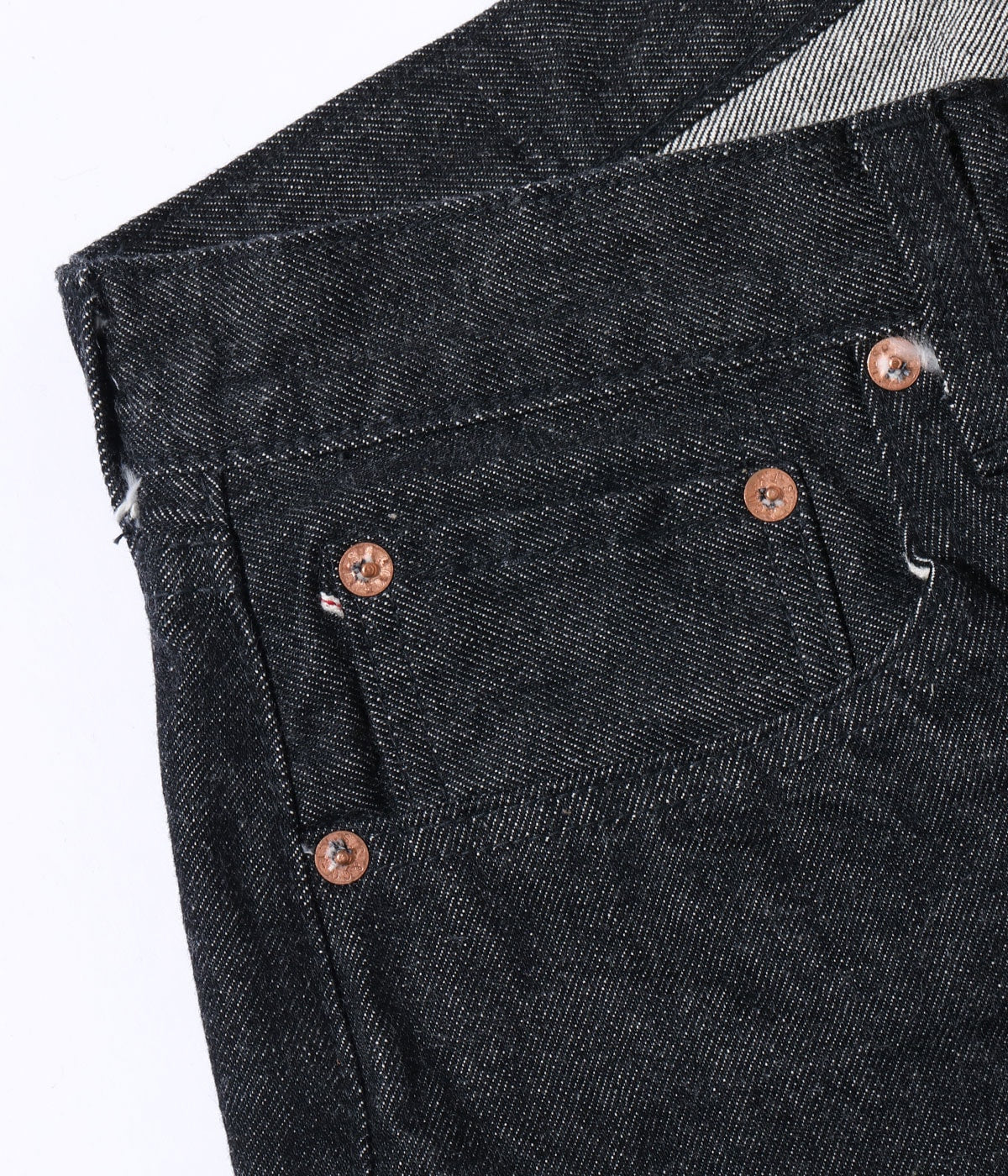 SC42460 14.25oz. BLACK DENIM 1947 MODEL (REGULAR STRAIGHT) - BLACK