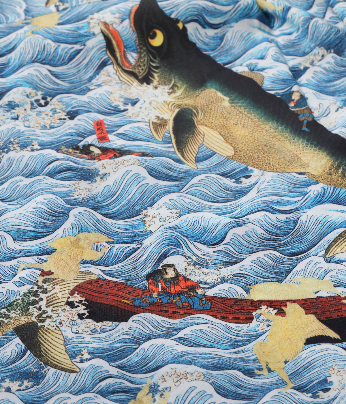 SS39742 SUN SURF × Utagawa Kuniyoshi SPECIAL EDITION “Picture of the Retainers of Emperor Sanuki Rescuing Tametomo” - BLUE
