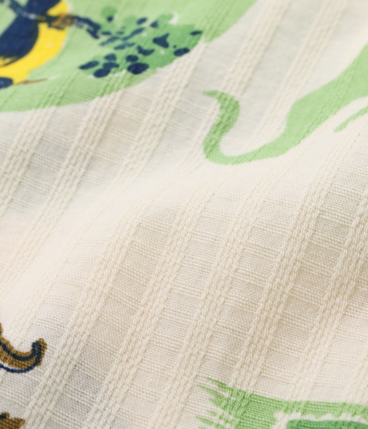 SH39719 DOBBY COTTON OPEN SHIRT “JAMAICA” - OFF WHITE