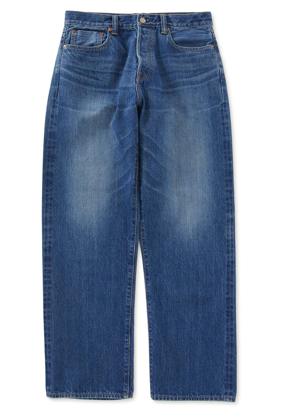 PP02 MOD SUPIMA SELVEDGE DENIM WIDE JEANS /FADE WASH - BLUE