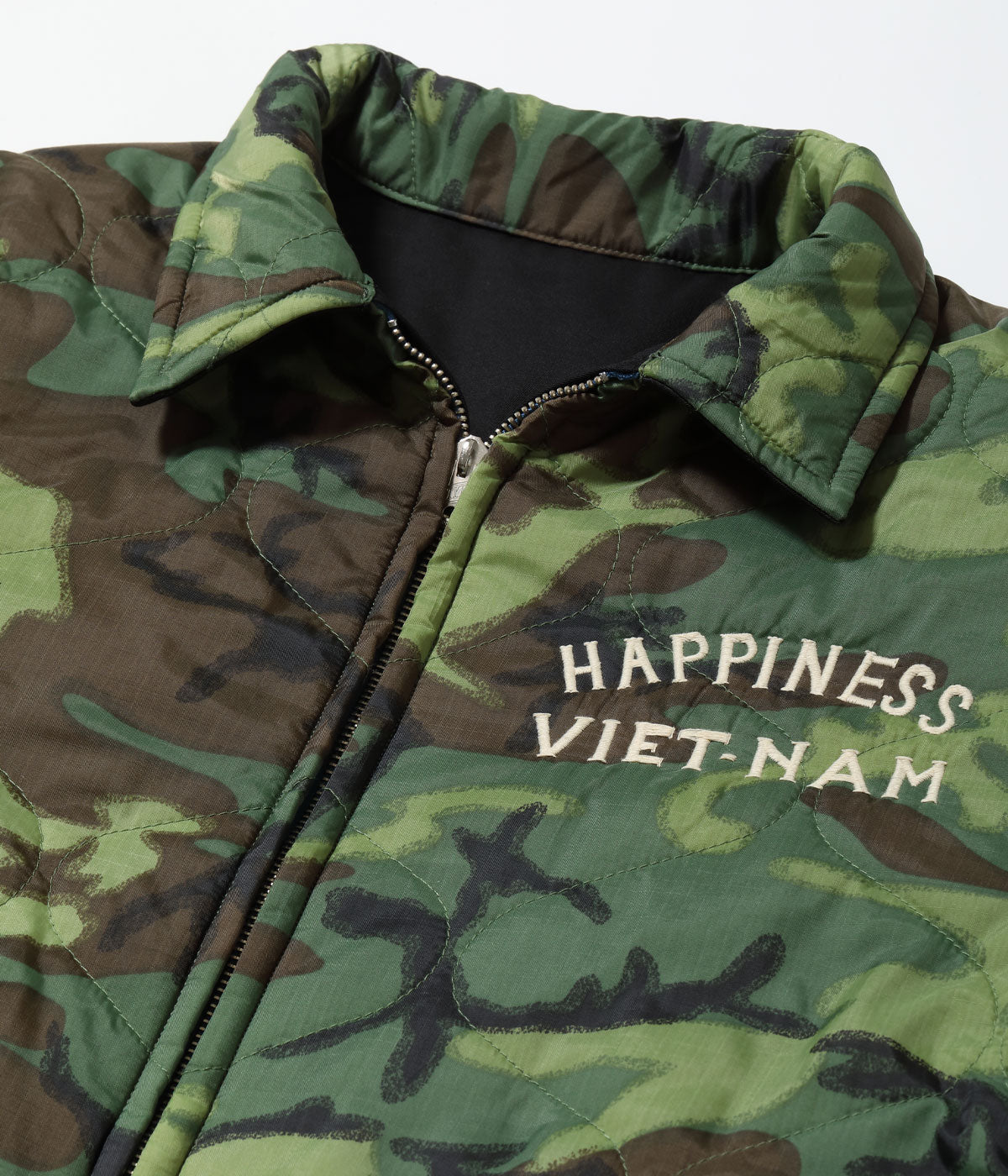 TT15548 Late 1960s Style Reversible Vietnam Jacket VIETNAM DRAGON × PARACHUTE - BLACK/CAMO GREEN