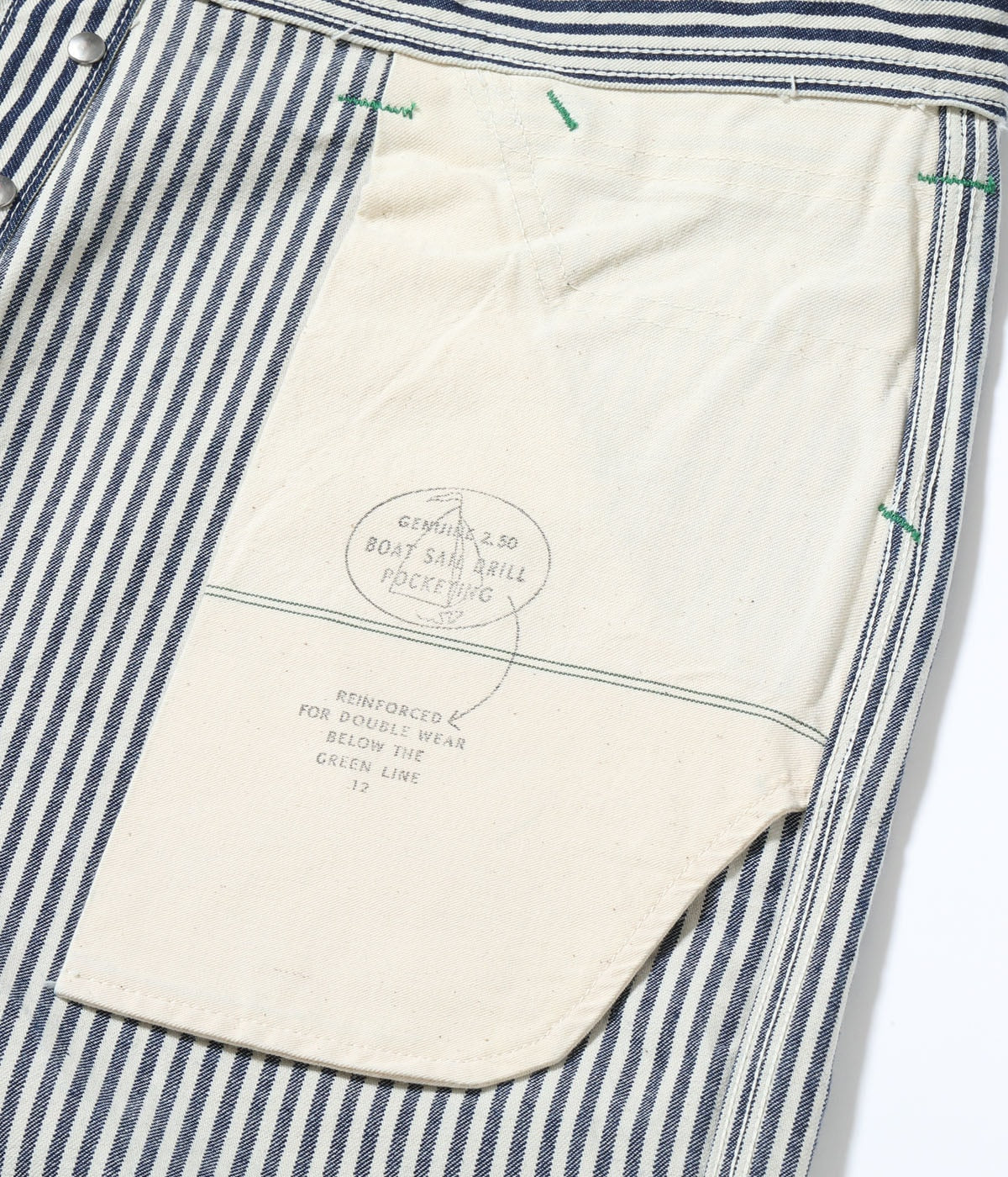 SC52566 11oz. HICKORY STRIPE WORK SHORTS - HICKORY