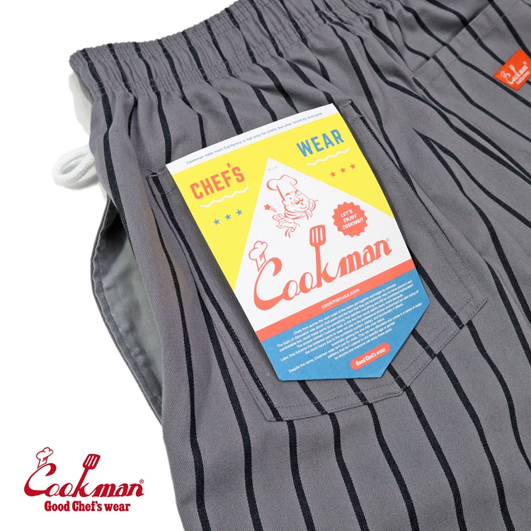 CHEF PANTS STRIPE - HIGHWAY GRAY