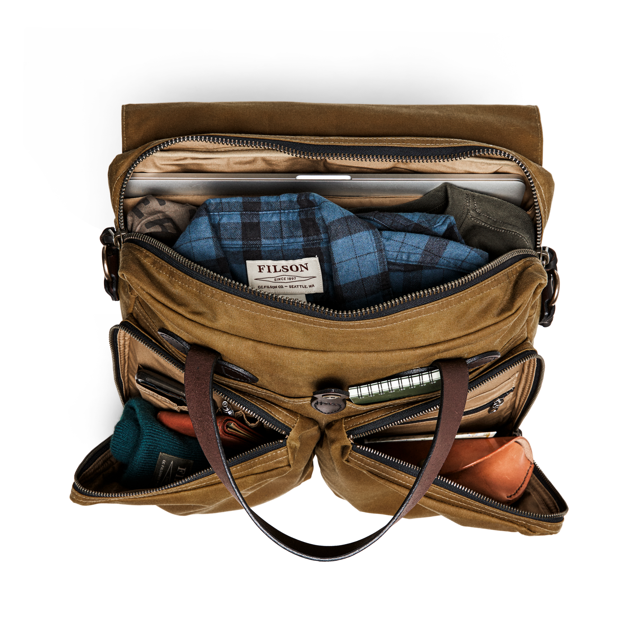 24 HOUR TIN BRIEFCASE - DARK TAN